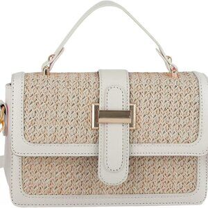 Woven Summer Crossbody Bag for Women Straw Beach Handbag Vacation Purse